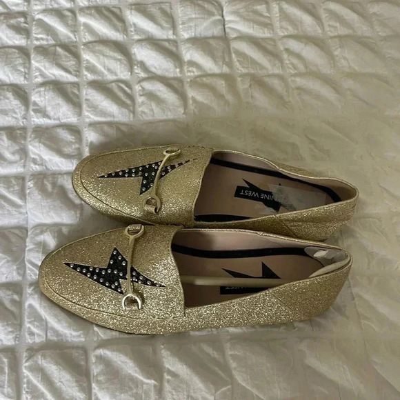 Nine West metallic glitter lighting loafer flats - Picture 4 of 7